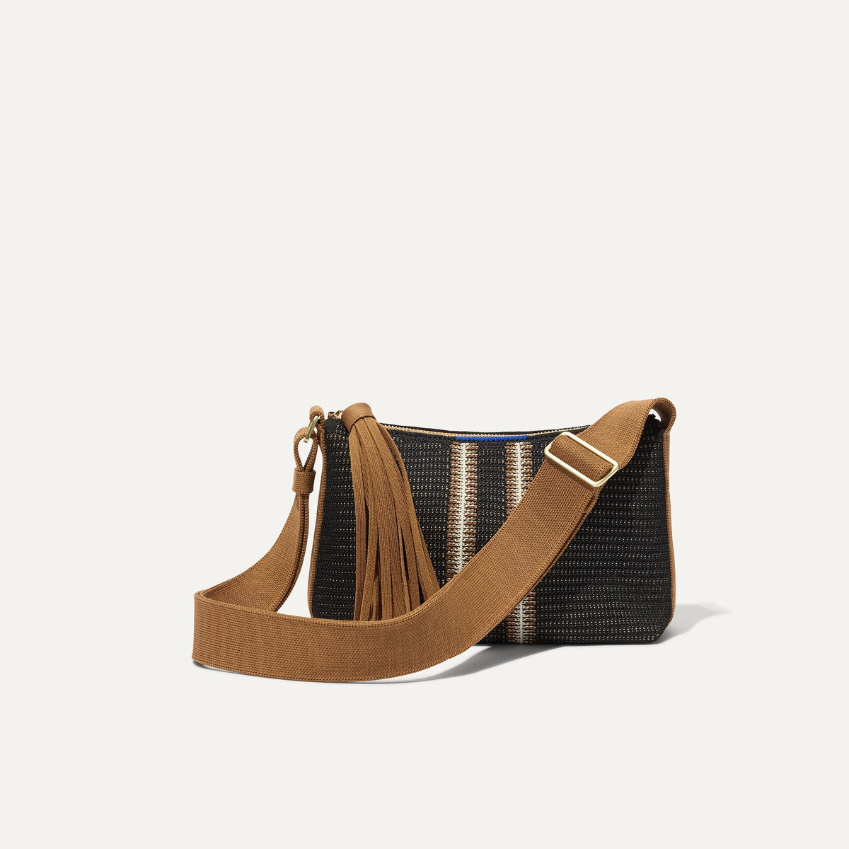 The Casual Crossbody - Coffee Market Stripe