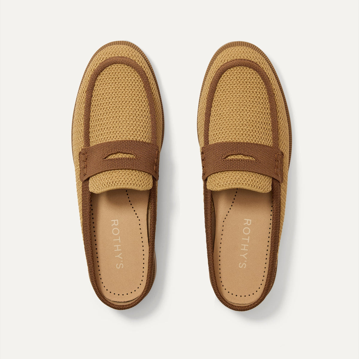 The Penny Loafer Mule - Wheat Raffia-Knit