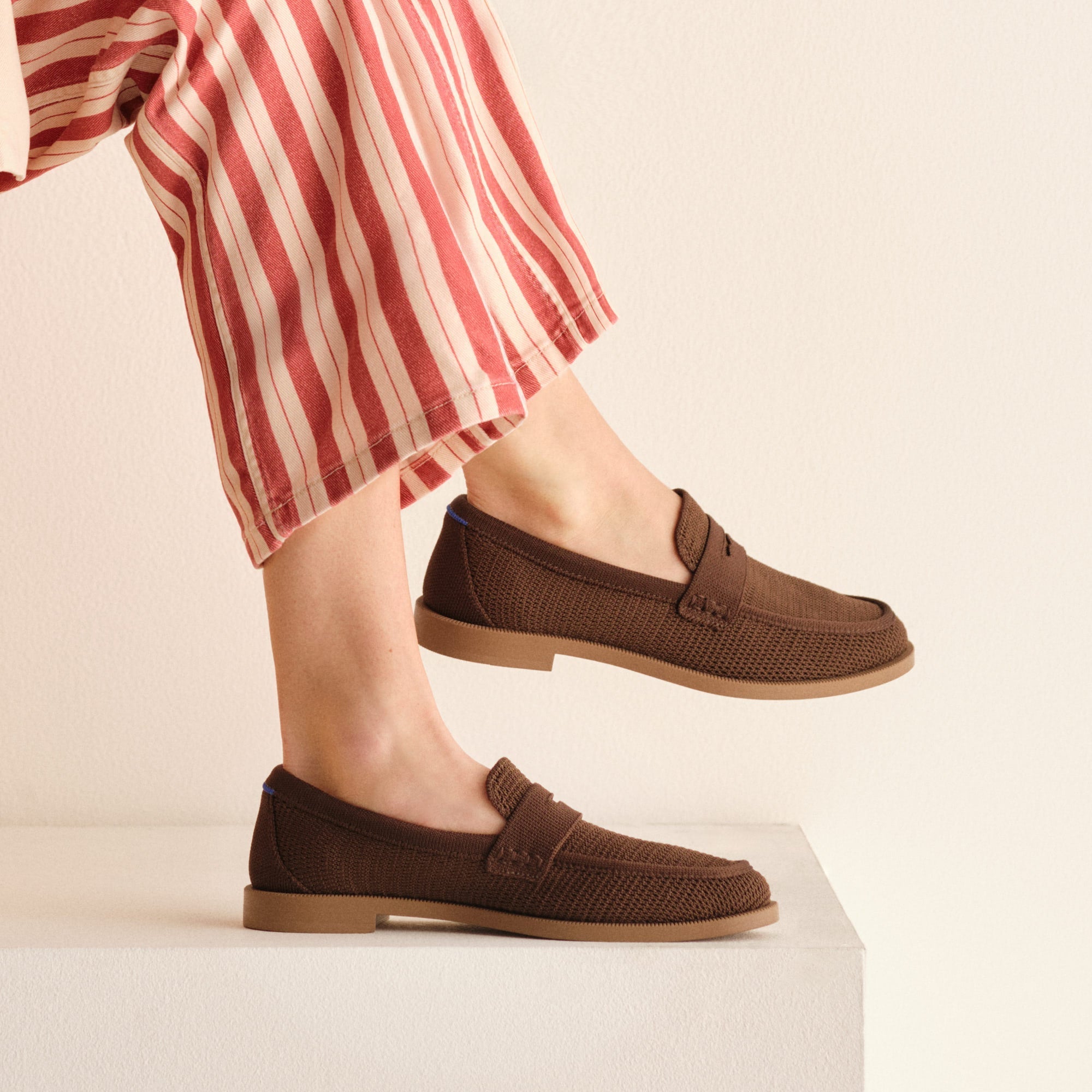 The Penny Loafer - Cinnamon Raffia-Knit