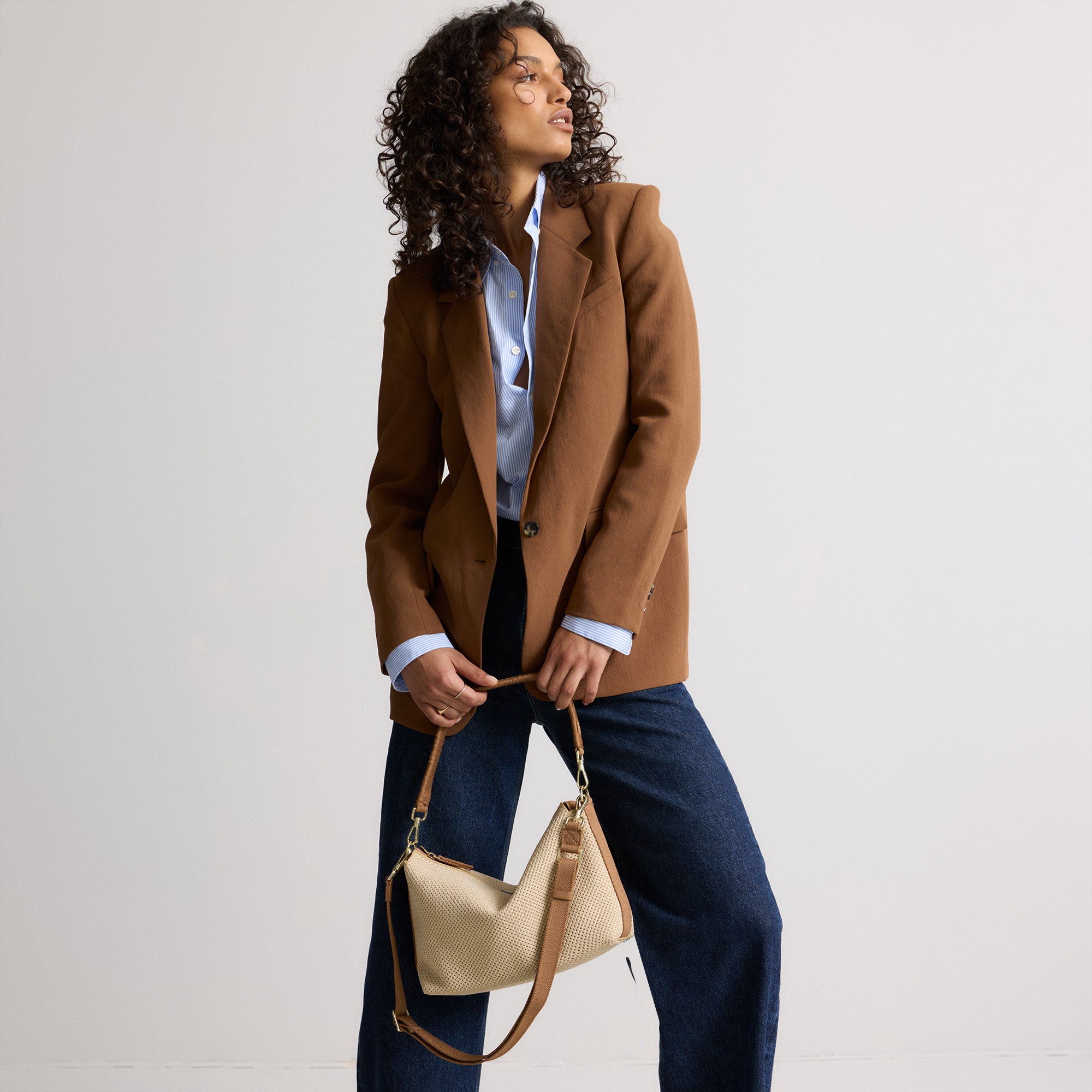 The Daily Crossbody - Macadamia Open-Knit